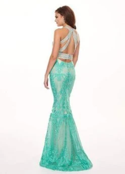 Rachel Allan - 6462 Crystal Embroidered Halter Mermaid Dress Formal Gowns 22 Rachel Allan - 6462 Crystal Embroidered Halter Mermaid Dress Formal Gowns