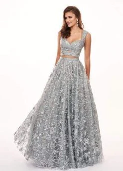 Formal Gowns Rachel Allan - 6467 Sequined Two-Piece Sweetheart Bodice Gown
