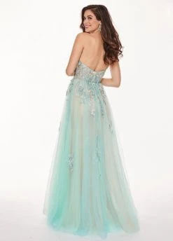 Rachel Allan - 6474 Embroidered Floral Illusion Corset Gown Formal Gowns 13 Rachel Allan - 6474 Embroidered Floral Illusion Corset Gown Formal Gowns