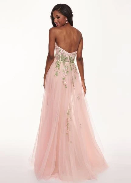 Rachel Allan - 6474 Embroidered Floral Illusion Corset Gown Formal Gowns 4 Rachel Allan - 6474 Embroidered Floral Illusion Corset Gown Formal Gowns
