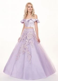 Rachel Allan - 6484 Two-Piece Asymmetrical Embroidered Ballgown 13 Rachel Allan - 6484 Two-Piece Asymmetrical Embroidered Ballgown