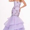 Formal Gowns Rachel Allan - 6485 Embellished Sweetheart Tiered Mermaid Gown