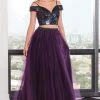Rachel Allan - 6488 Two Piece Sequin Embellished Top Tulle Prom Gown Formal Gowns 1 Rachel Allan - 6488 Two Piece Sequin Embellished Top Tulle Prom Gown Formal Gowns