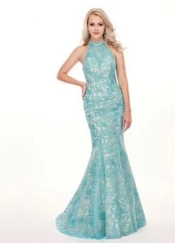 Formal Gowns Rachel Allan - 6496 High Halter Mermaid Evening Gown