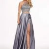 Rachel Allan - 6497 Beaded Ornate Two-Piece Satin Gown