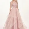 Rachel Allan - 6508 Beaded Halter Ballgown Formal Gowns