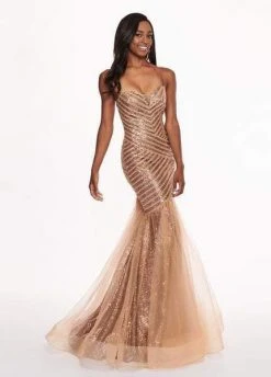 Rachel Allan - 6513 Sequined Sweetheart Mermaid Evening Gown Formal Gowns
