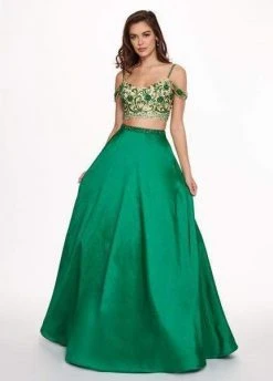 Rachel Allan - 6534 Two Piece Beaded Taffeta Ballgown Formal Gowns