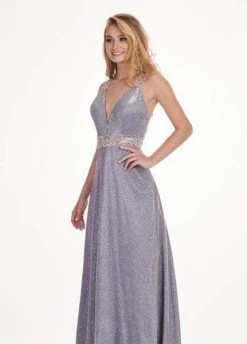 Formal Gowns Rachel Allan - 6547 Beaded Glitter Jersey A-Line Gown