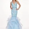Rachel Allan - 6548 Plunging V-Neck Ruffled Mermaid Dress 1 Rachel Allan - 6548 Plunging V-Neck Ruffled Mermaid Dress