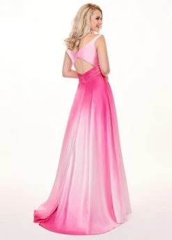 Rachel Allan - 6552 Two Piece Plunging Off-Shoulder A-line Dress