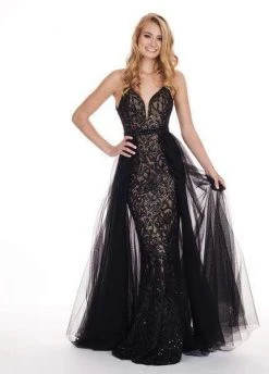 Rachel Allan - 6566 Sweetheart Gown With Overlay Formal Gowns