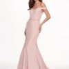 Rachel Allan - 6580 Off Shoulder Metallic Mermaid Gown