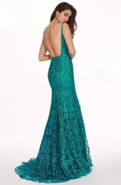 Rachel Allan - 6590 Embroidered Lace Scoop Neck Gown Formal Gowns