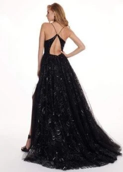 Formal Gowns Rachel Allan - 6606 Sequined Sweetheart Gown With Overlay