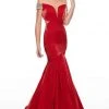 Rachel Allan - 7016 Illusion Deep Off-Shoulder Prom Dress - 1 Pc Deep Red In Size 6 Available 2 Rachel Allan - 7016 Illusion Deep Off-Shoulder Prom Dress - 1 Pc Deep Red In Size 6 Available