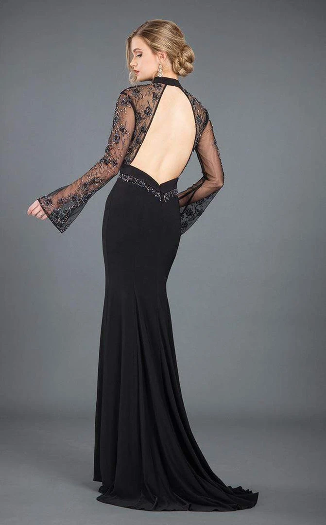 Formal Gowns Rachel Allan Couture - 8266 Long Sleeve Embellished High Neck Gown 4 Formal Gowns Rachel Allan Couture - 8266 Long Sleeve Embellished High Neck Gown