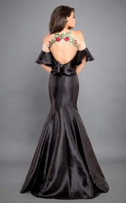 Rachel Allan Couture - 8301 Floral Embroidered Ruffled Mermaid Gown Formal Gowns 5 Rachel Allan Couture - 8301 Floral Embroidered Ruffled Mermaid Gown Formal Gowns