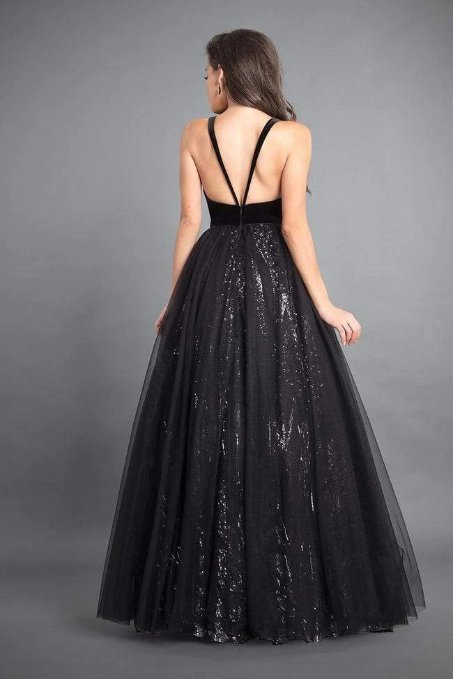 Formal Gowns Rachel Allan Couture - 8364 Velvet V-neck Sequined Tulle Ballgown 4 Formal Gowns Rachel Allan Couture - 8364 Velvet V-neck Sequined Tulle Ballgown