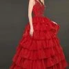 Formal Gowns Rachel Allan Couture - 8407 Bead Embellished Ruffled Ballgown 1 Formal Gowns Rachel Allan Couture - 8407 Bead Embellished Ruffled Ballgown