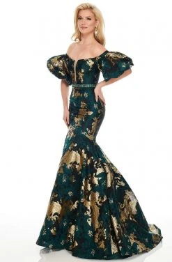 Formal Gowns Rachel Allan Couture - 8436 Off-Shoulder Trumpet Dress