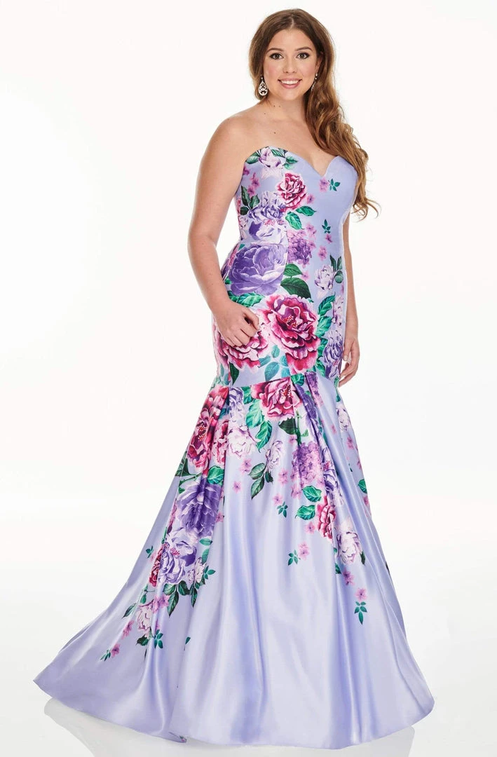 Rachel Allan Curves - 7238 Sweetheart Floral Trumpet Dress 3 Rachel Allan Curves - 7238 Sweetheart Floral Trumpet Dress