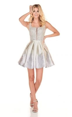 Rachel Allan Homecoming - 4037 Beaded Scoop A-Line Cocktail Dress