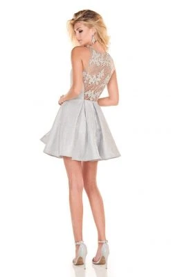 Rachel Allan Homecoming - 4045 Embellished Romper With Aline Overskirt Cocktail Dresses