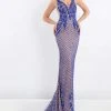 Rachel Allan Prima Donna - 5010 Plunging V-Back Beaded Evening Gown 2 Rachel Allan Prima Donna - 5010 Plunging V-Back Beaded Evening Gown