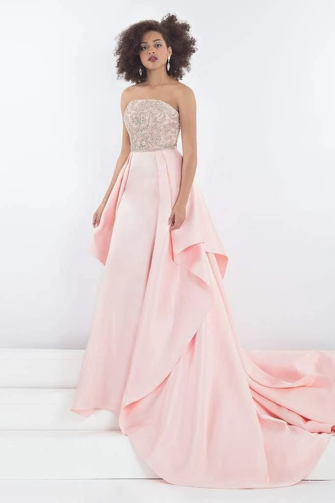 Formal Gowns Rachel Allan Prima Donna - 5036 Jeweled Strapless Gown With Overskirt 3 Formal Gowns Rachel Allan Prima Donna - 5036 Jeweled Strapless Gown With Overskirt