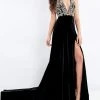 Rachel Allan Prima Donna - 5046 Plunging Halter Gown With Slit 1 Rachel Allan Prima Donna - 5046 Plunging Halter Gown With Slit