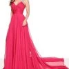 Formal Gowns Rachel Allan Primadonna - 5082 Embellished V-neck Chiffon A-line Dress