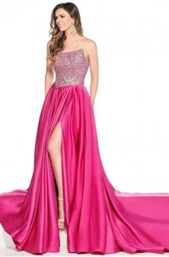 Rachel Allan Primadonna - 5087 Embellished Strapless A-line Gown Formal Gowns