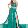Rachel Allan Primadonna - 5090 Embellished Halter Chiffon A-line Dress