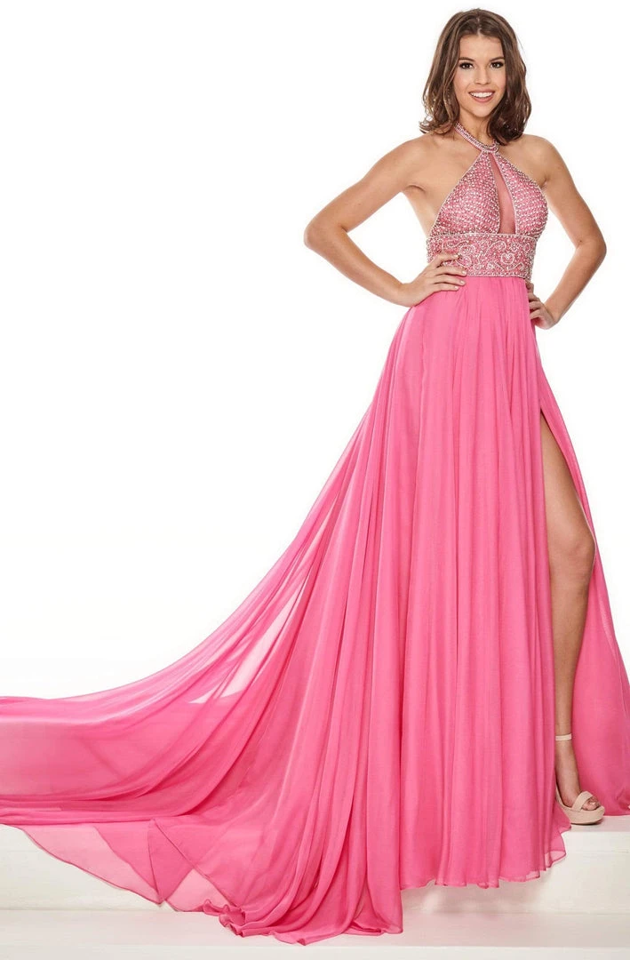 Rachel Allan Primadonna - 5096 Halter Embellished Bodice A-Line Dress 3 Rachel Allan Primadonna - 5096 Halter Embellished Bodice A-Line Dress