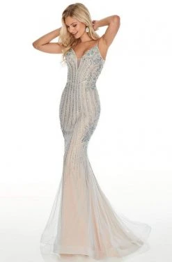 Rachel Allan Prom - 7000 Plunging Bodice Beaded Mermaid Gown 15 Rachel Allan Prom - 7000 Plunging Bodice Beaded Mermaid Gown