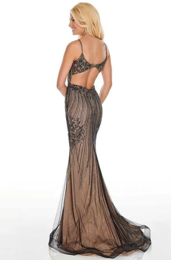 Rachel Allan Prom - 7000 Plunging Bodice Beaded Mermaid Gown 4 Rachel Allan Prom - 7000 Plunging Bodice Beaded Mermaid Gown