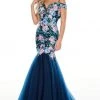 Rachel Allan Prom - 7001 Embroidered Off-Shoulder Mermaid Dress
