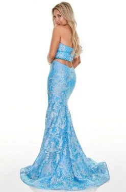 Rachel Allan Prom - 7020 Sequin Embroidered Strapless Gown 12 Rachel Allan Prom - 7020 Sequin Embroidered Strapless Gown