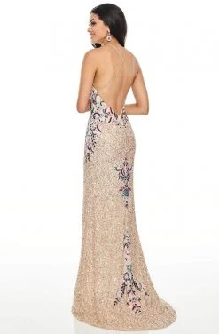 Rachel Allan Prom - 7024 Halter Embellished Allover Sheath Dress