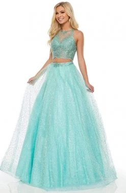 Rachel Allan Prom - 7025 Two-Piece Sequin-Ornate Tulle Gown