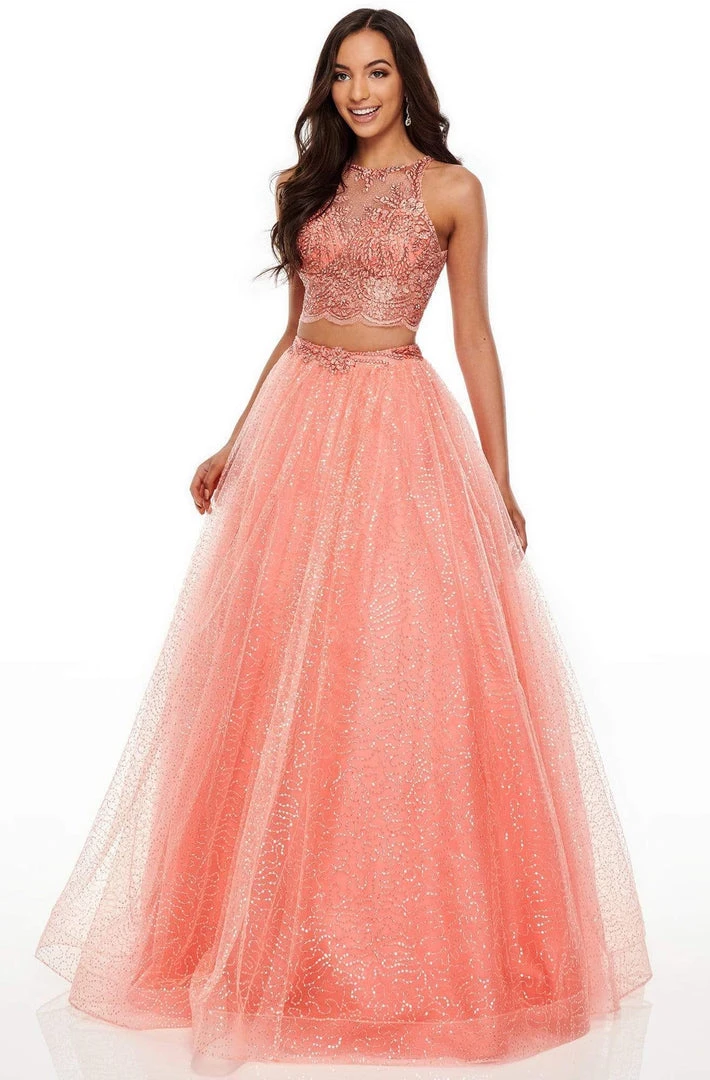 Rachel Allan Prom - 7025 Two-Piece Sequin-Ornate Tulle Gown 3 Rachel Allan Prom - 7025 Two-Piece Sequin-Ornate Tulle Gown