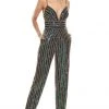 Plus Size Dresses Rachel Allan Prom - 7028 Beaded Plunging V-Neck Jumpsuit 1 Plus Size Dresses Rachel Allan Prom - 7028 Beaded Plunging V-Neck Jumpsuit