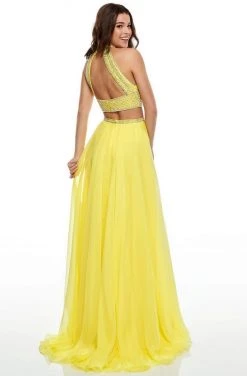 Formal Gowns Rachel Allan Prom - 7034 Two Piece Embellished A-Line Gown