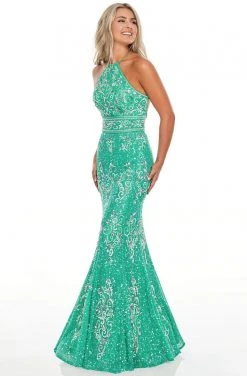 Rachel Allan Prom - 7043 Halter Sequined Sheath Dress