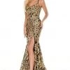 Formal Gowns Rachel Allan Prom - 7052 Scoop Patterned Sequin Trumpet Dress 2 Formal Gowns Rachel Allan Prom - 7052 Scoop Patterned Sequin Trumpet Dress