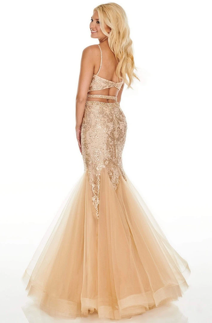 Rachel Allan Prom - 7057 Two Piece Embroidered Halter Mermaid Dress 5 Rachel Allan Prom - 7057 Two Piece Embroidered Halter Mermaid Dress