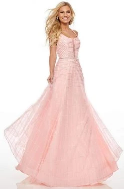 Rachel Allan Prom - 7082 Embellished Halter A-Line Dress Formal Gowns
