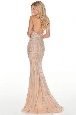 Formal Gowns Rachel Allan Prom - 7084 Semi-Sweetheart Sequined Sheath Dress