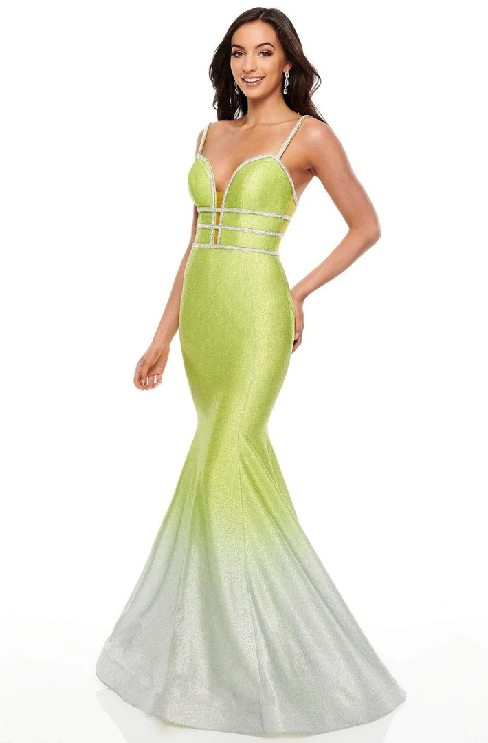 Rachel Allan Prom - 7092 Plunging Ombre Shimmer Mermaid Gown Formal Gowns 3 Rachel Allan Prom - 7092 Plunging Ombre Shimmer Mermaid Gown Formal Gowns